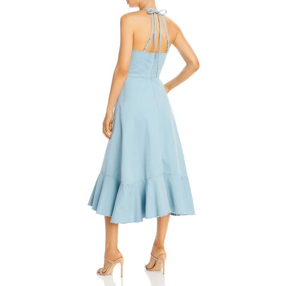 Cinq a Sept Women's Audrey Sleeveless Denim Long Midi Dress Blue - Picture 7 of 12